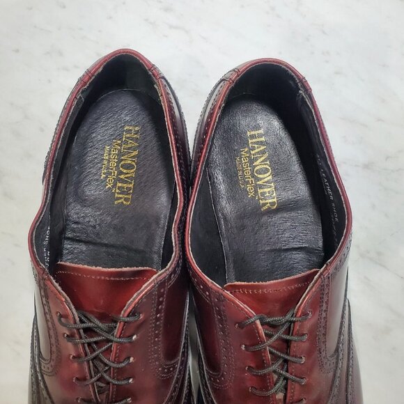 Vintage Hanover Cordovan Wingtip Dress Shoes Burgundy Men 12 B/AA Narrow / Extra main image 5
